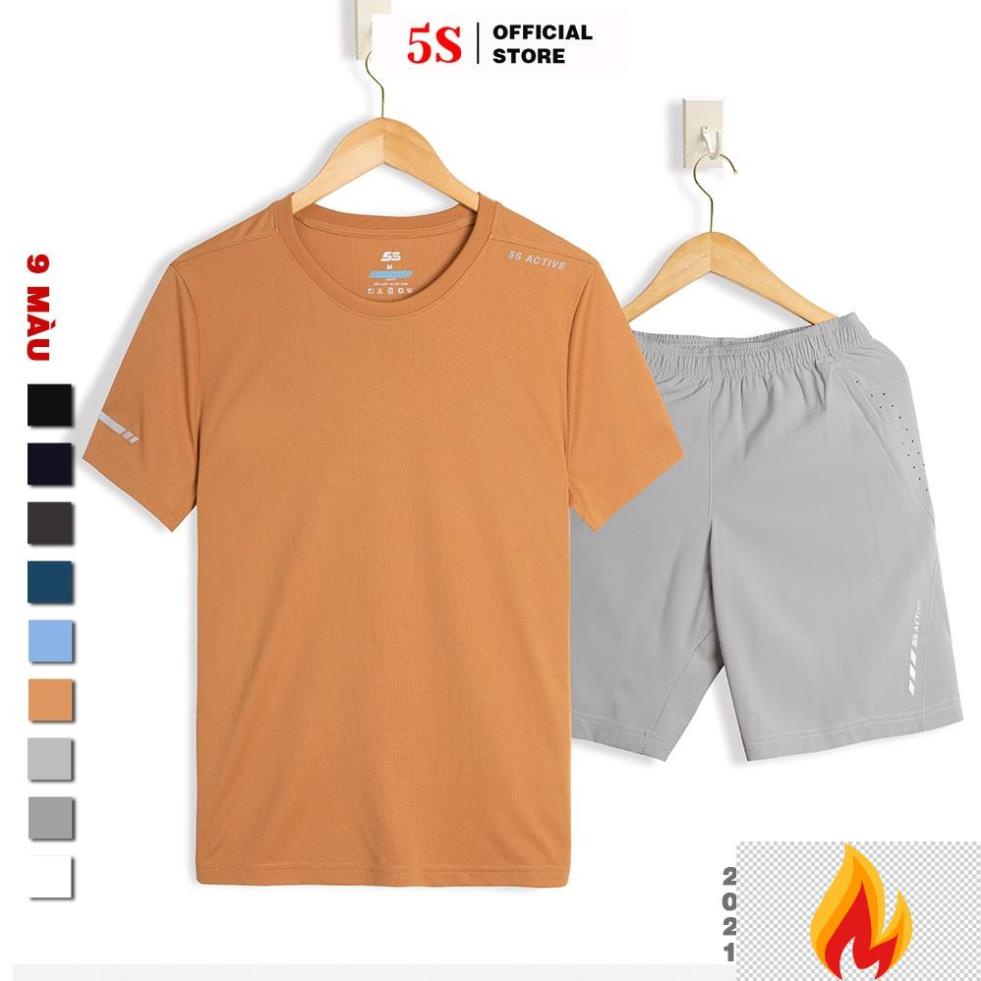 Bộ Đồ Thể Thao Nam Ngắn Tay 5S (9 màu), Chất Liệu Siêu Mát, Dáng Thể Thảo, Trẻ Trung, Năng Động (BTSO21050-02) -KJG()*