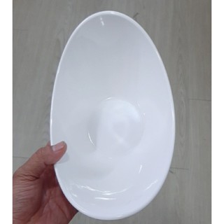 Tô nhựa melamine hình thoải vàng TOV17 kiểu Vân Đá Kem Hàng Quốc, Sang trọng -Cao cấp