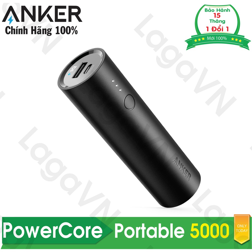 Pin sạc dự phòng ANKER PowerCore 5000mAh Portable Charger - A1109