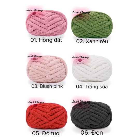 Len Chunky Miu Bông Siêu Mềm Mịn, Sợi To Ấm Cho Mùa Đông