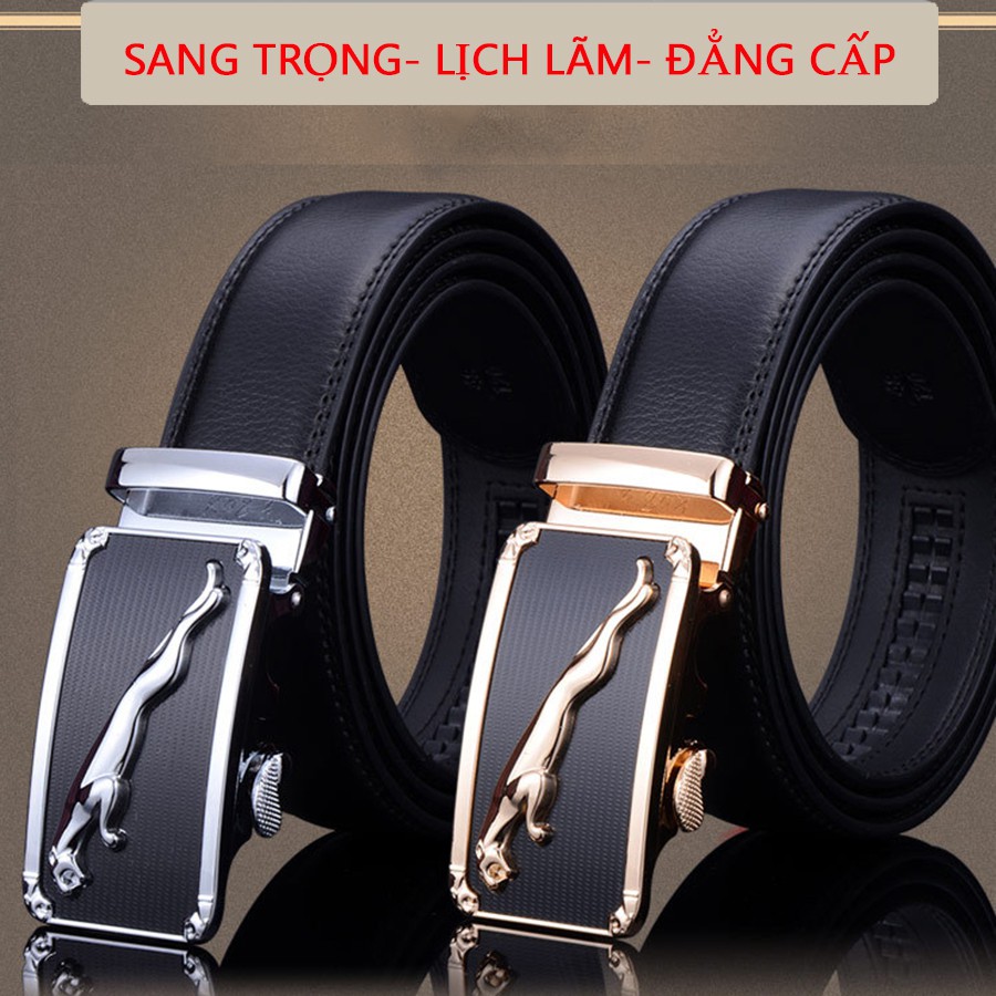 Thắt lưng nam da bò thật - Dây nịt nam cao cấp bản rộng 3.5cm, mặt khóa hợp kim khóa tự động MSP TL102