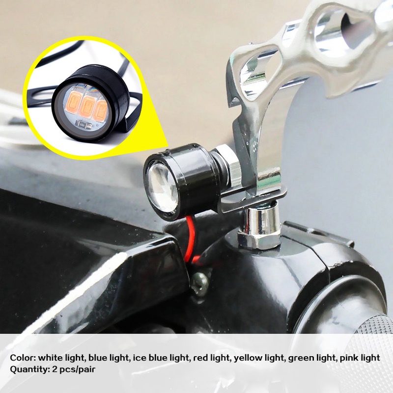 1 Cặp Đèn LED Mắt Đại Bàng Gắn Kính Chiếu Hậu Xe Máy / Xe Mô Tô