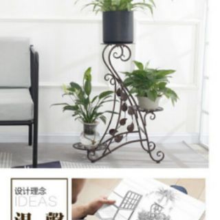 kệ cây cảnh bằng sắt hình lá