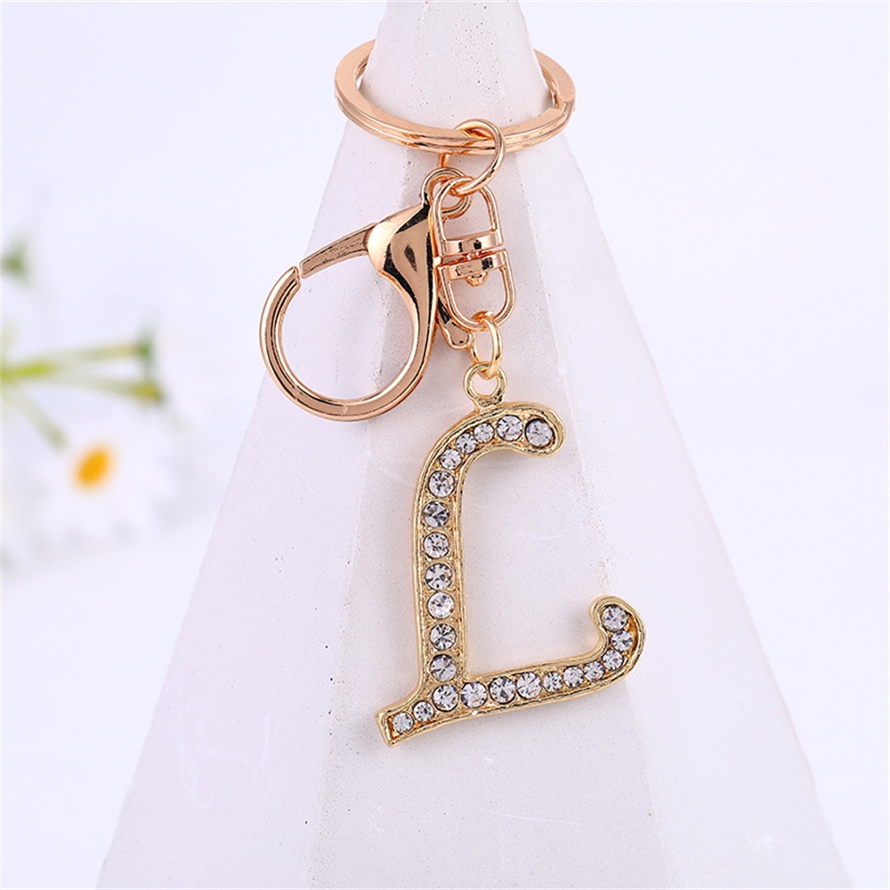 Móc Khóa Mặt 26 Chữ Cái A-Z Bằng Thép Không Gỉ Mới
