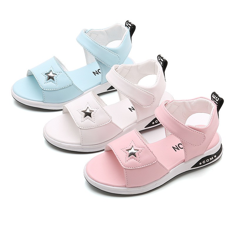 Sandal ngôi sao dễ thương dành cho bé gái đi mềm êm chân thiết kế Hàn Quốc
