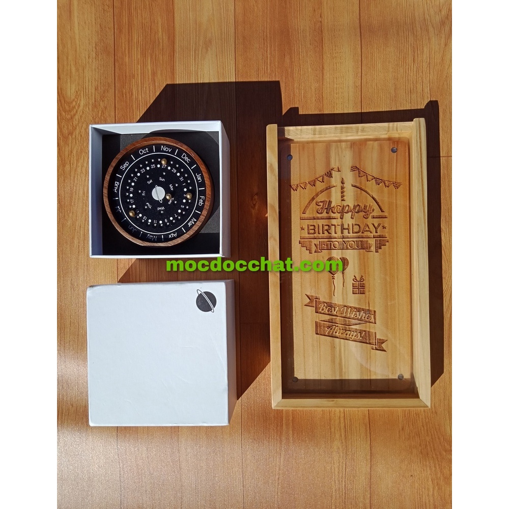 Thiệp sinh nhật đẹp độc đáo BẰNG GỖ. HỘP GỖ. Thiệp chúc mừng sinh nhật 3D nổi.