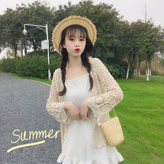 Áo khoác Kimono phối ren hoa thiết kế thanh lịch cho phái nữ