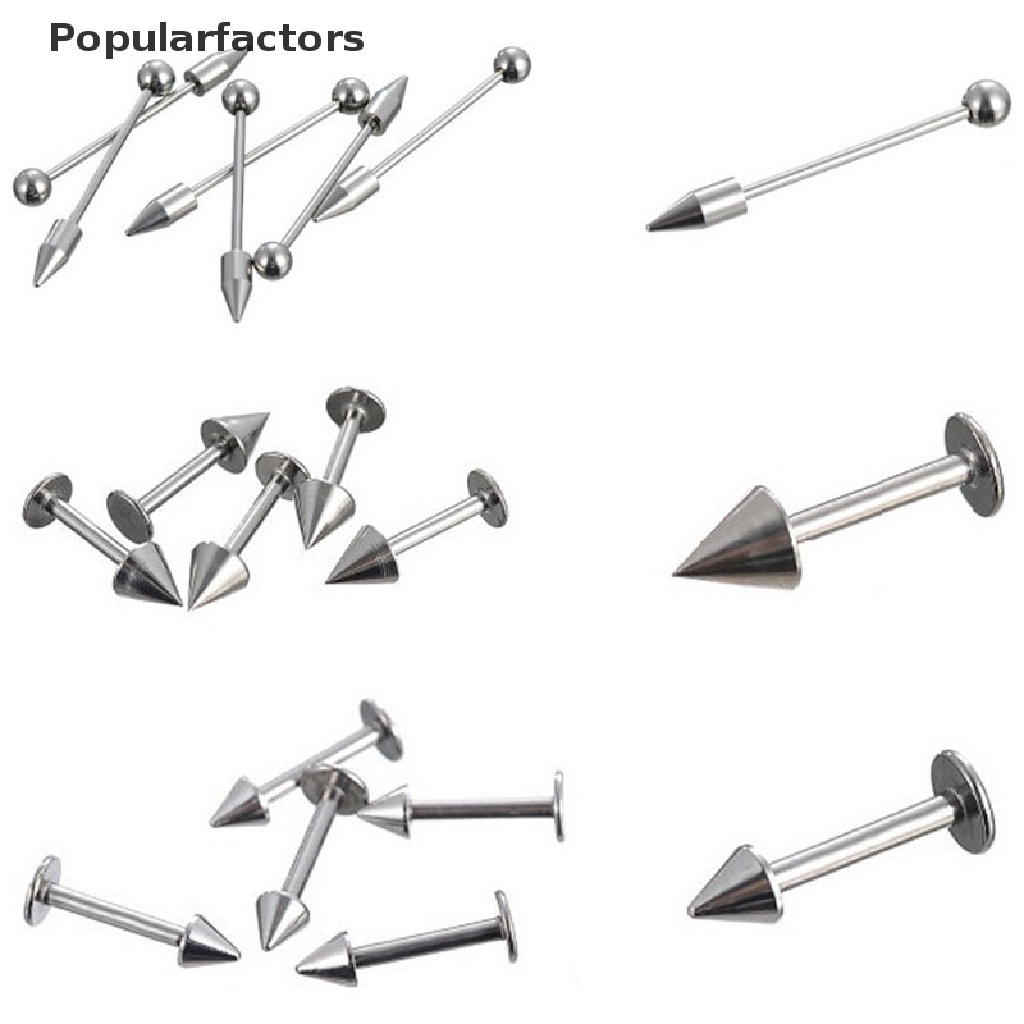 Set 60/ 85 chiếc khuyên xỏ cơ thể bằng inox chuyên dụng