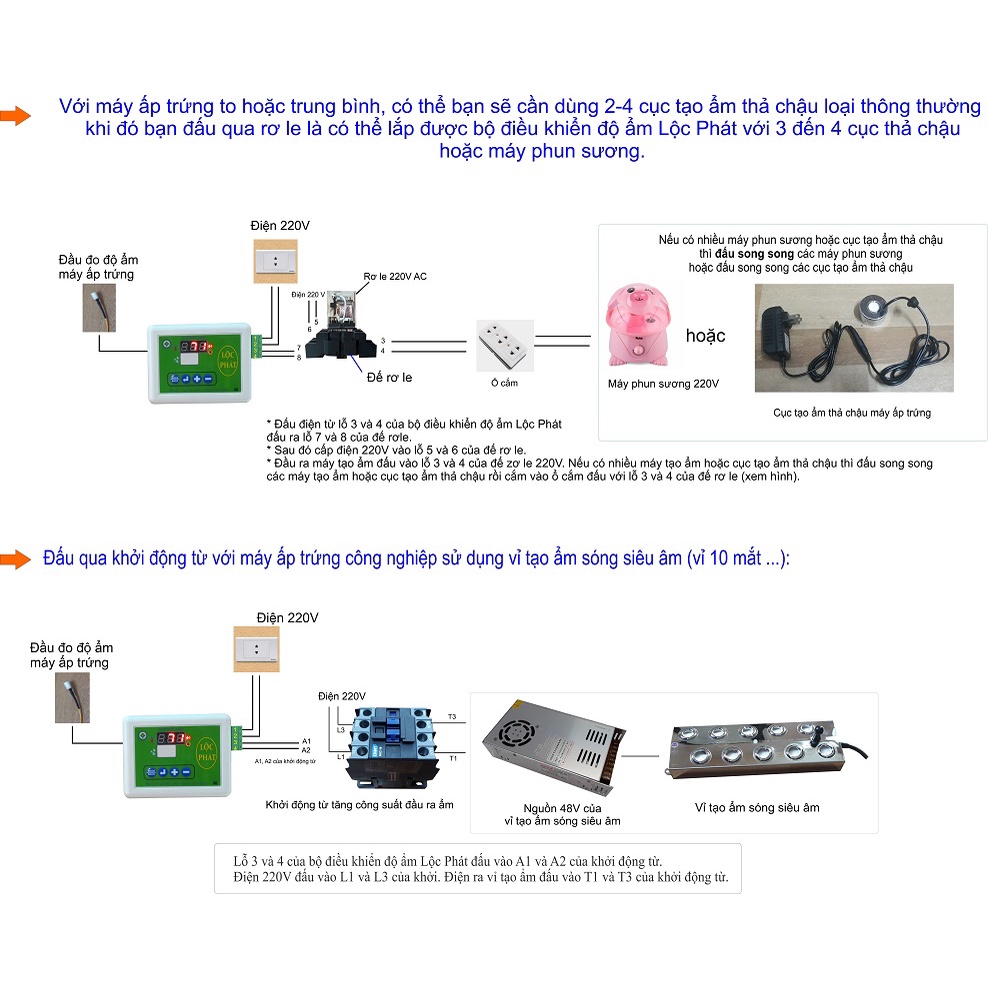 Bộ điều khiển độ ẩm ấp trứng gà vịt Lộc Phát, nâng cao hiệu quả máy ấp ĐKĐA MAT