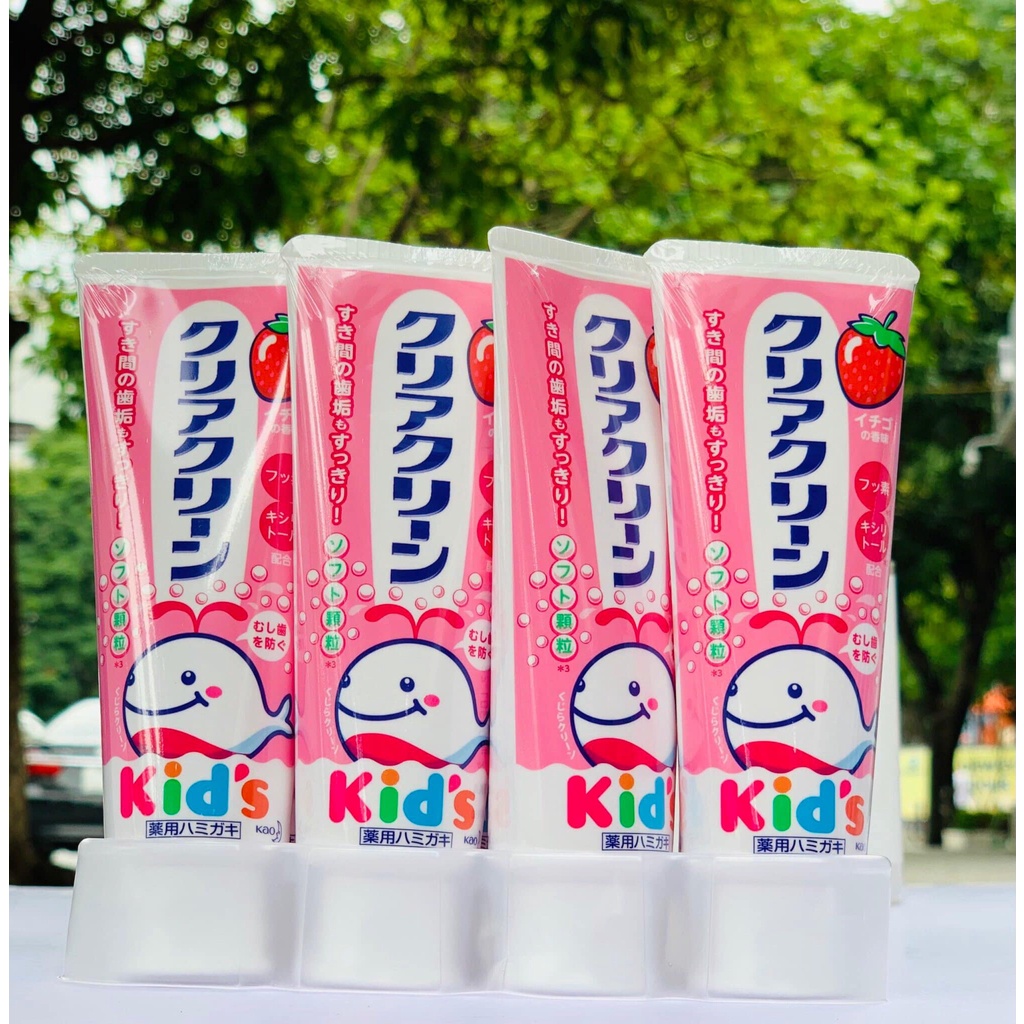 Kem Đánh Răng Trẻ Em Kao Kid Nhật Bản  Bảo Vệ Chống Sâu Răng Có Thể Nuốt Được