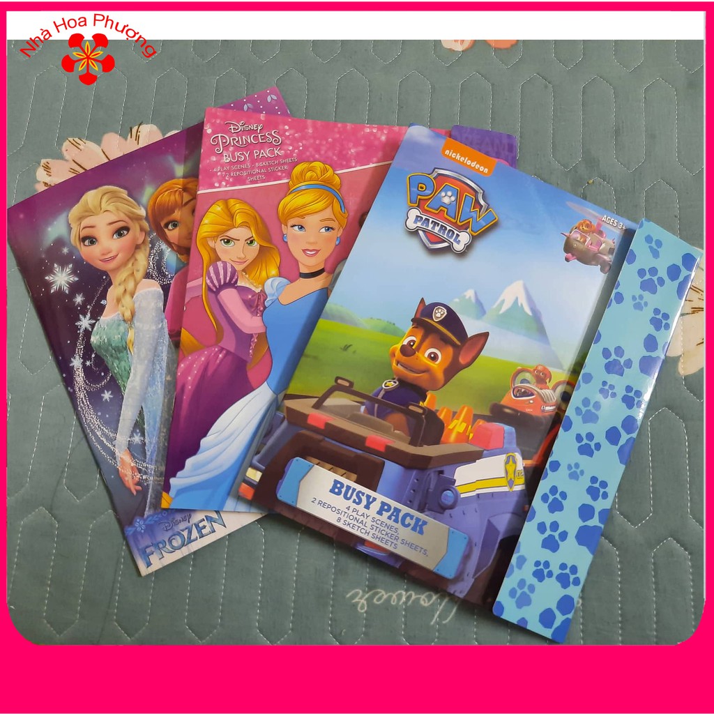 Set Vở sticker decal dán 3 chủ đề 40 Miếng