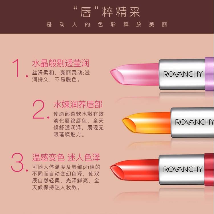 New Little Waist Crystal Symphony Jelly Does Not Discolor Lip Color Lipstick Black Rose