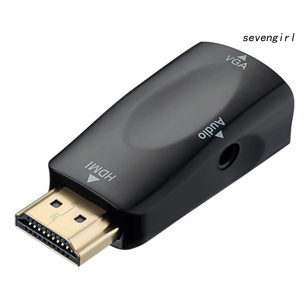 Bộ Chuyển Đổi Từ Sev-Hd 1080p Hdmi-Compatible Sang Vga Kèm Cáp Âm Thanh Cho Máy Chiếu Pc X-Box