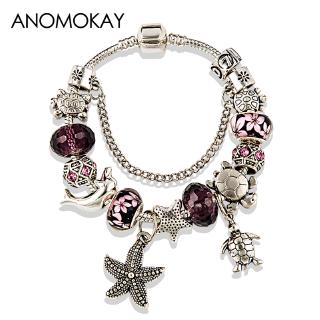 Vòng tay đính sao biển và rùa sành điệu