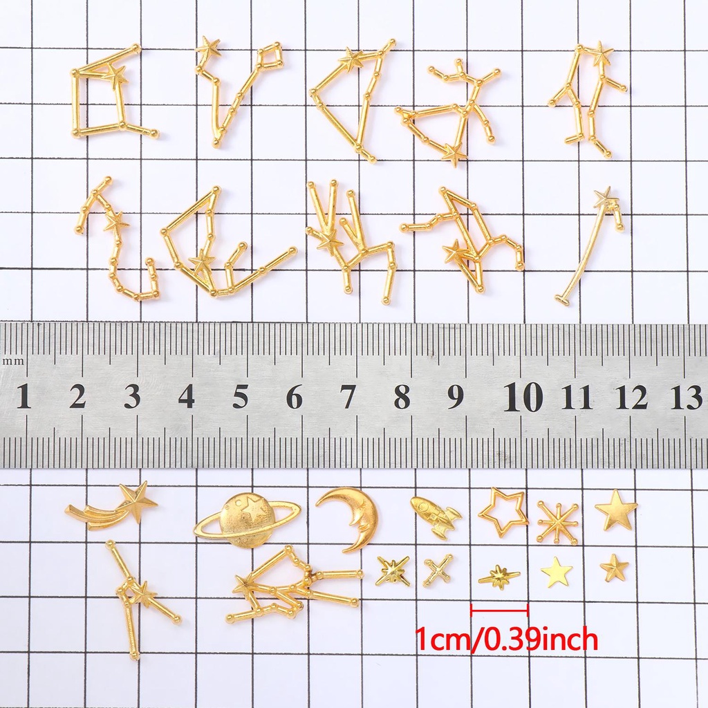Set 120 Phụ Kiện Hợp Kim Kẽm Chủ Đề Chòm Sao / Mặt Trăng DIY Charms