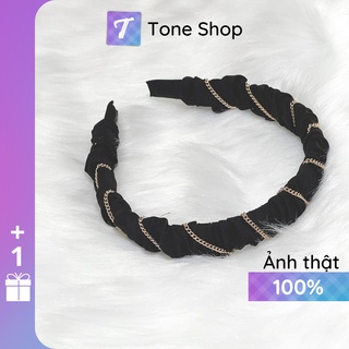 Băng đô cài tóc phối dây xích bản nhỏ cá tính thương hiệu Tone Shop - thumbnail