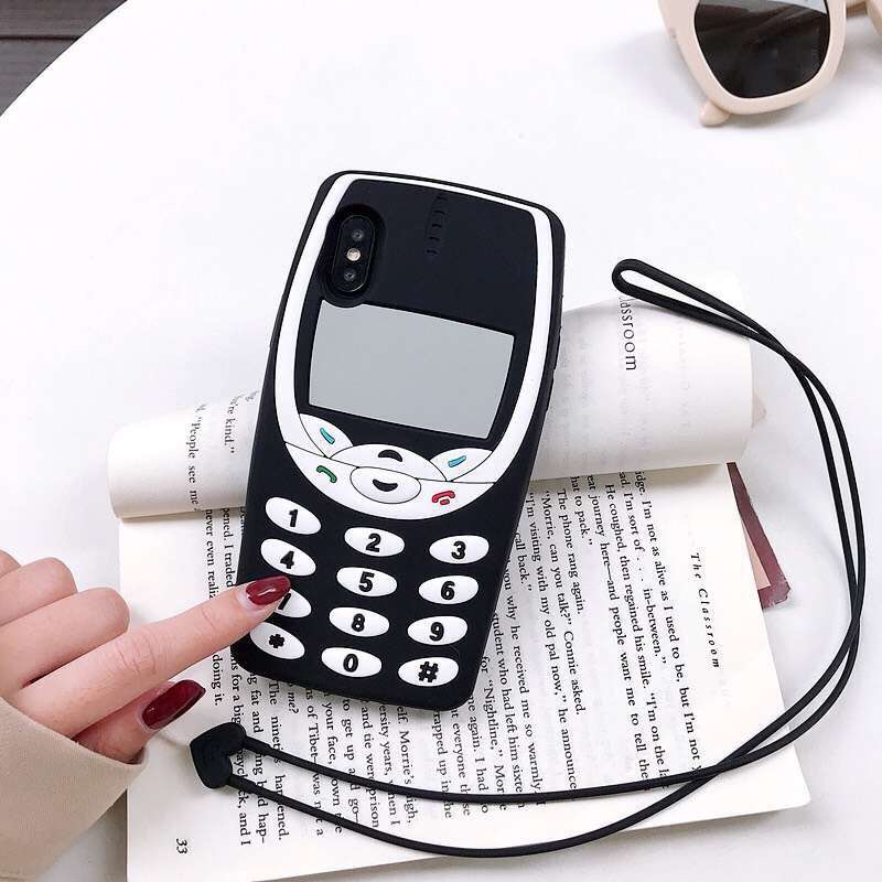 Ốp Điện Thoại Silicon Mềm Chống Sốc Kèm Dây Đeo Phong Cách Retro Cho Nokia