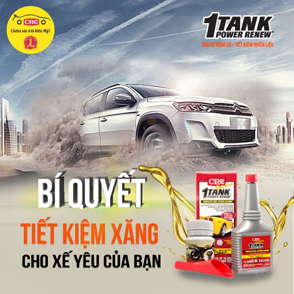 CRC 1-Tank Power Renew Gasoline - Bảo dưỡng hệ thống nhiên liệu động cơ xăng