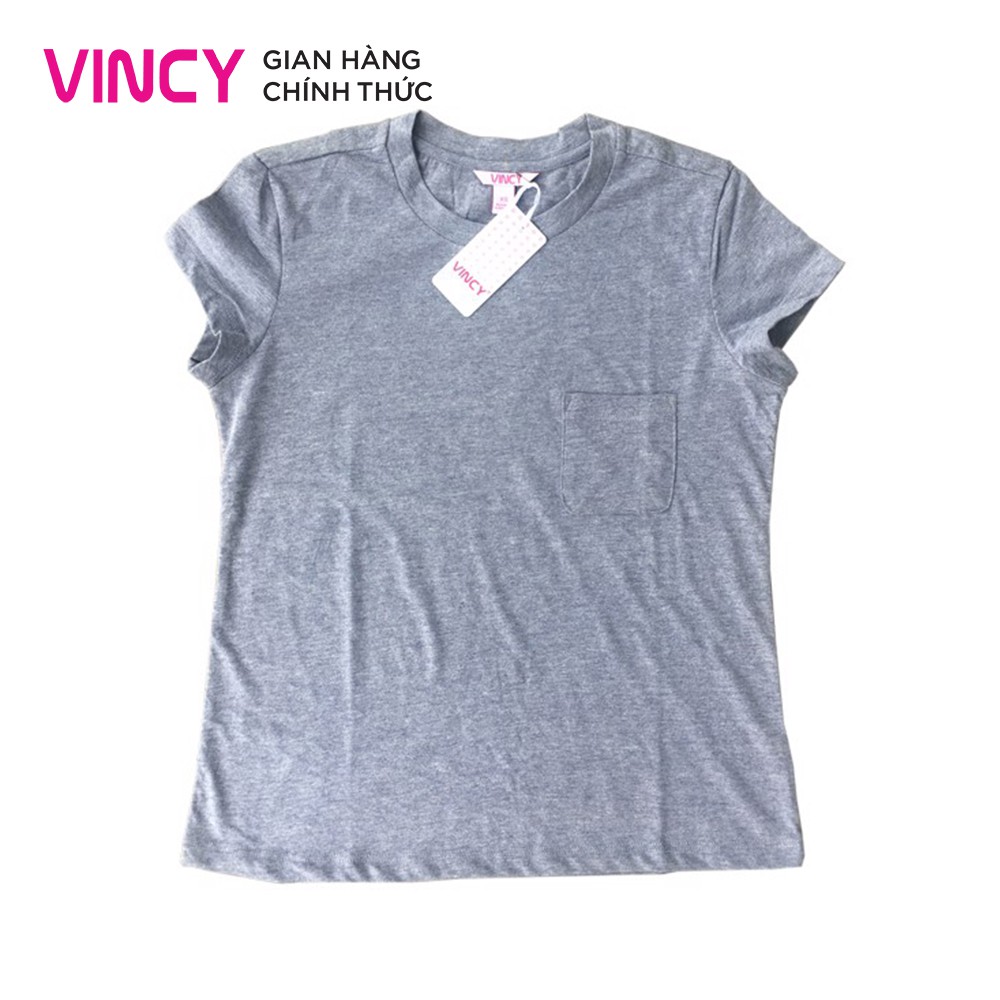 Áo mặc nhà nữ Vincy thun trơn có túi đắp ATT010W85