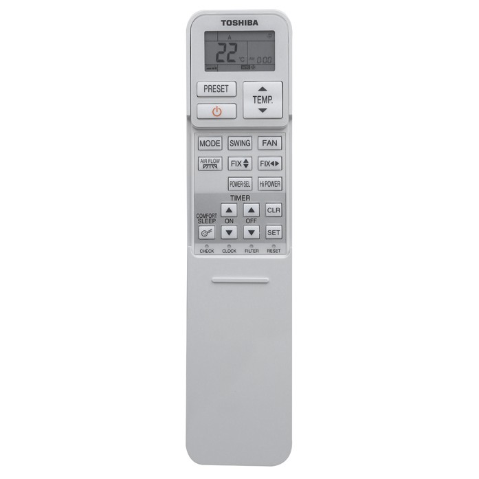 Remote máy lạnh, điều hoà TOSHIBA loại 3 nút nắp trượt.