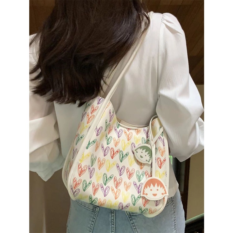 Túi Tote Đeo Vai Cỡ Lớn Họa Tiết Graffiti Thời Trang Mùa Xuân Mới Cho Nữ