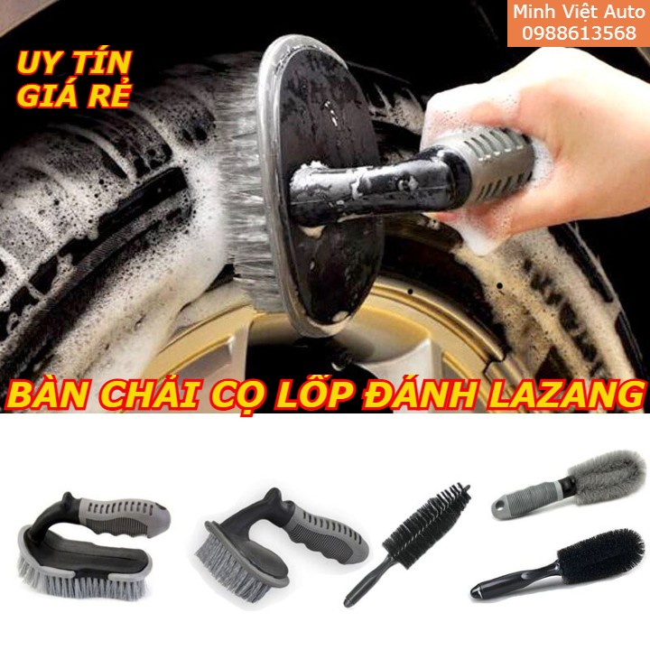 [Mã INCUBACK1416 hoàn 20K xu đơn 50K] Bàn chải cọ lốp, Dụng cụ đánh lốp cọ lazang ô tô xe máy