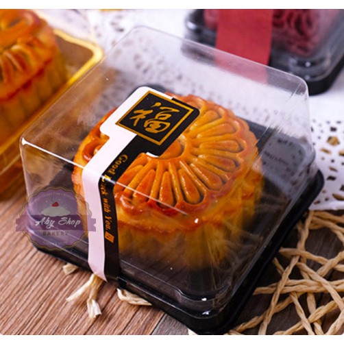 Bộ 10 khay bánh đế đen ⚡ LOẠI TỐT ⚡ hộp đựng bánh đế đen kèm nắp vô cùng sang trọng, tinh tế