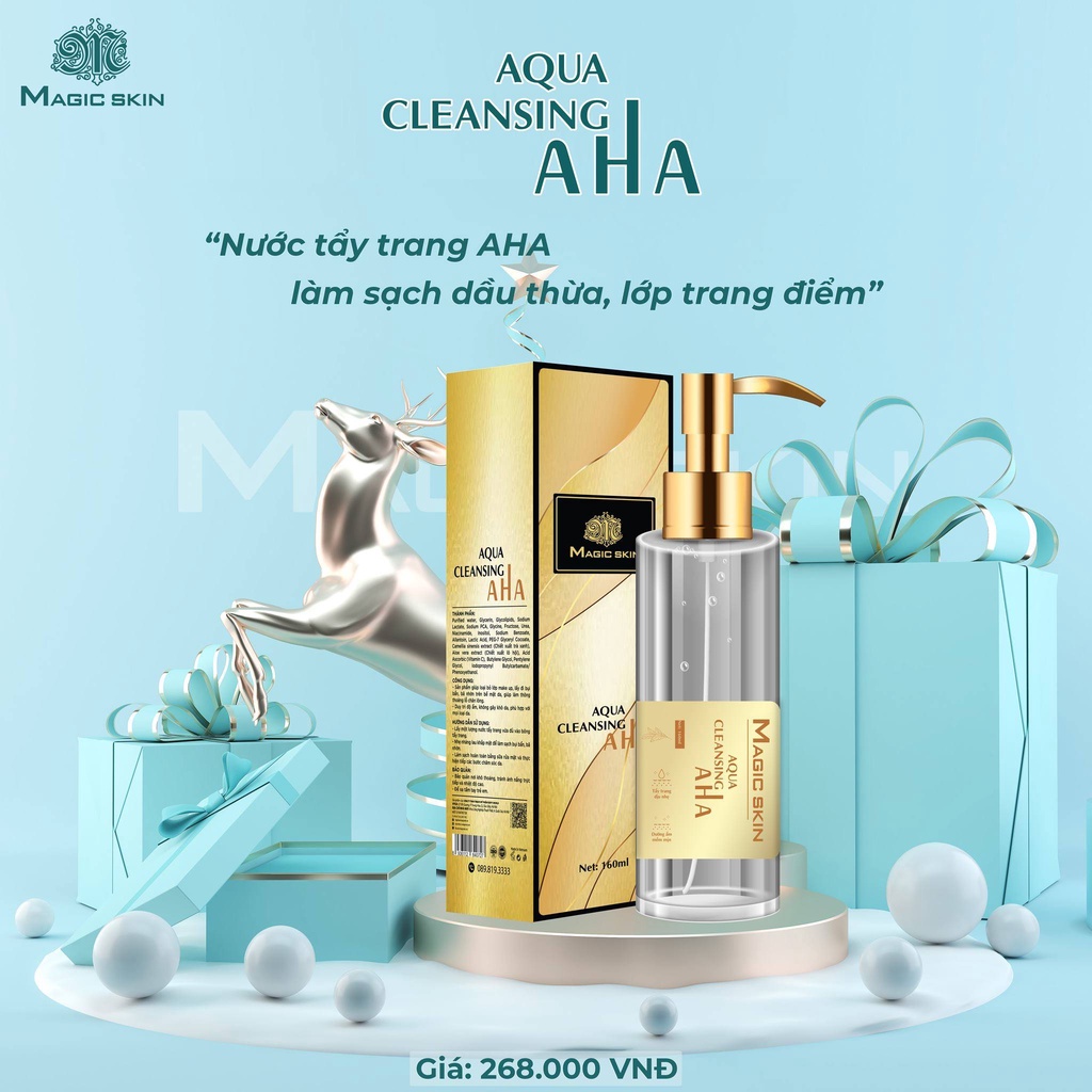 Nước tẩy trang LÀM SẠCH SÂU Magic Skin Aqua Cleansing AHA [CHÍNH HÃNG]