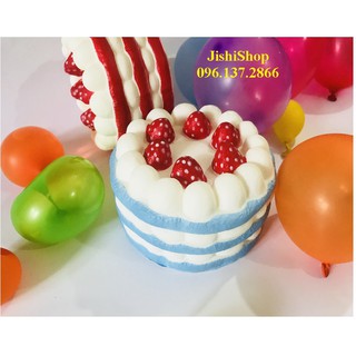 Squishy bánh gato dâu 2 tầng khổng lồ - quà cho bé AA