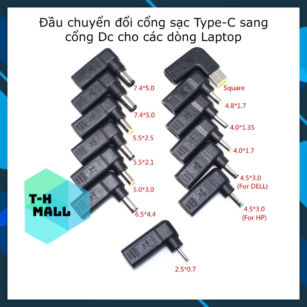 ✐✿[NEW 2021] Đầu sạc chuyển đổi cổng USB Type C sang nguồn điện DC chuyên dụng cho laptop