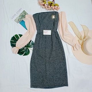 Lh18 - đầm body trễ vai tay phồng