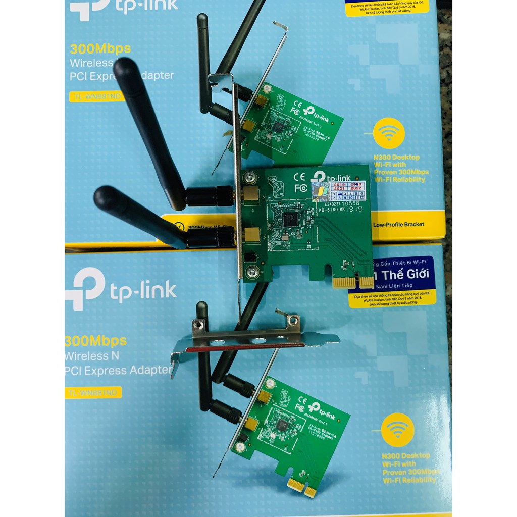 Card wifi TP-Link TL-WN881ND – Bộ Chuyển Đổi PCI Express Chuẩn N Tốc Độ 300Mbps - Hàng Chính Hãng