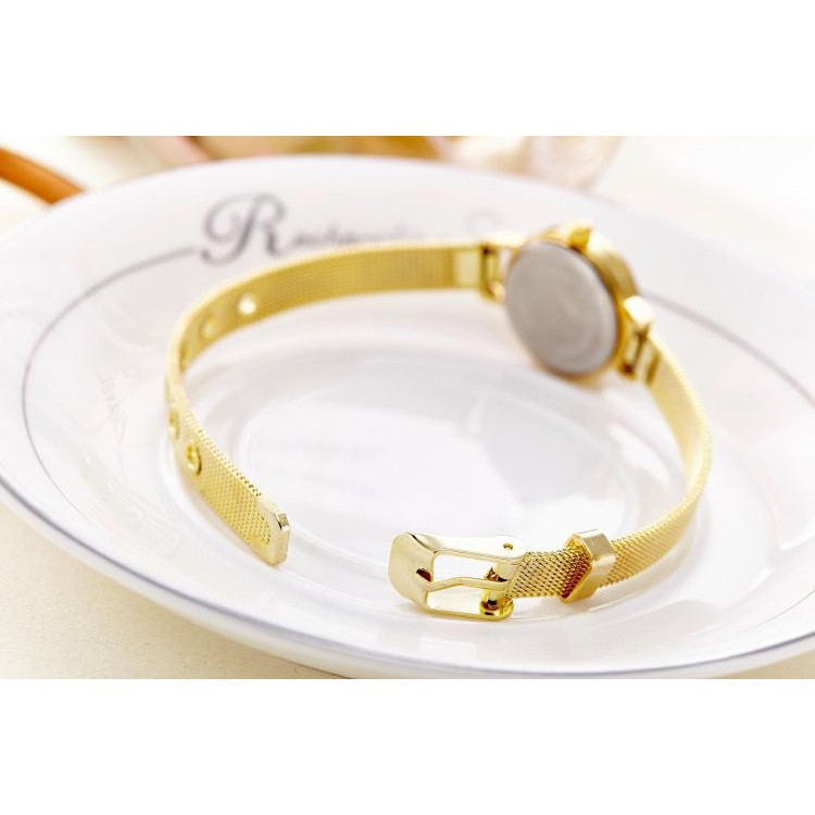 Đồng hồ nữ YUHAO YH01 mặt tròn kính 3D dây thép lụa sành điệu | BigBuy360 - bigbuy360.vn