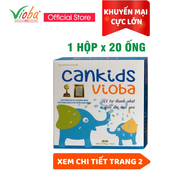 Thực phẩm chức năng giải độc gan CANKIDS VIOBA Hộp 20 ống x 10ml.