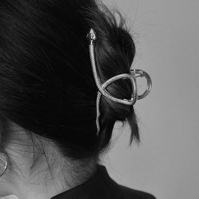 Kẹp Tóc Kim Loại Hình Rắn Cao Cấp Cho Nữ