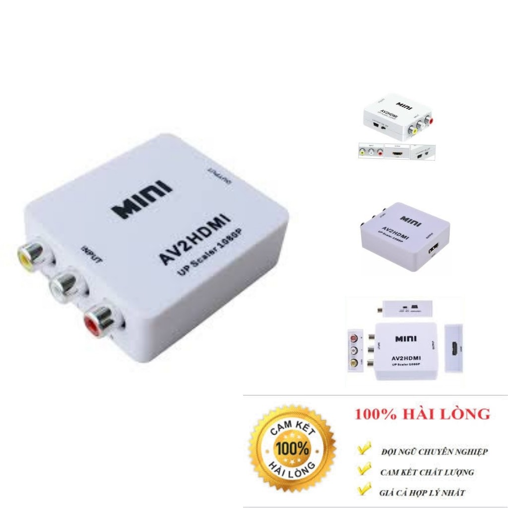 Bộ chuyển AV sang HDMI, chuyển từ cổng av ra cổng hdmi bảo hành 6 tháng