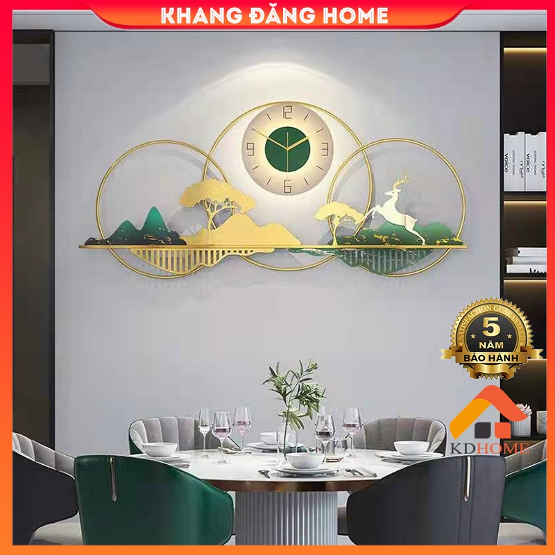 Đồng Hồ Treo Tường - Đồng Hồ Decor Trang Trí Phòng Khách Đẹp, Đốc Đáo KD2954