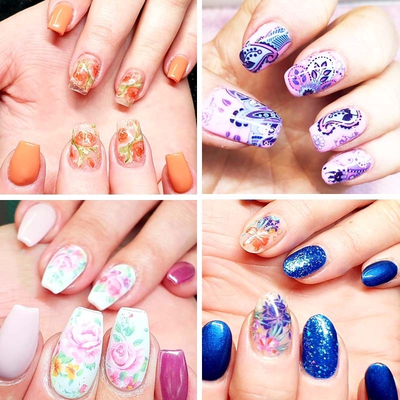 [Hàng mới về] Bộ 10 miếng dán móng tay nghệ thuật họa tiết nhiều kiểu khác nhau tùy chọn