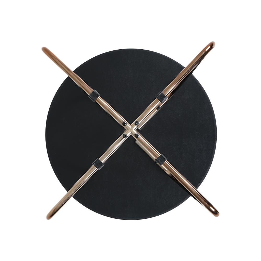 HomeBase FURDINI Bàn cà phê OREGLIA ROSE bằng gỗ ép MDF W46XD46XH48.5CM màu vàng đồng/đen