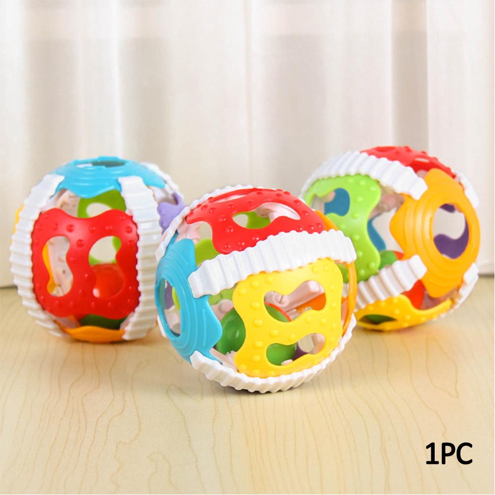 Retail Baby Plush Rattle Ring Bell Newborn Hand Grasp Toys Soft Catcher Puzzle Educational