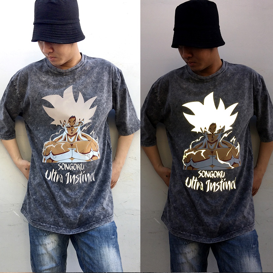 Áo thun wash xám Goku Biến Hình thiết kế độc quyền Anam Store