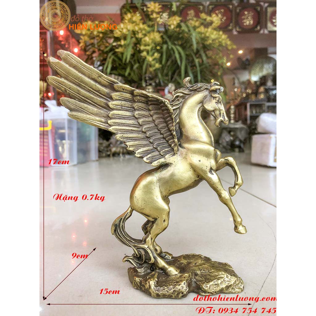 Tượng Ngựa Phong Thủy Bằng Đồng Có Cánh