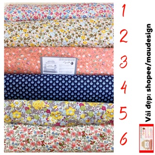 Vải thô hoa nhí ( 50 x 50 ) Nhiều màu