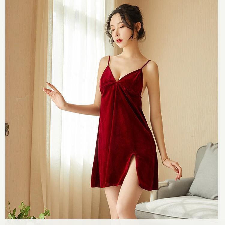 [Nhung Sang Xịn] 🌹HOT 2021 🌹 váy ngủ nhung đẹp -đầm ngủ gợi cảm cao cấp B1029