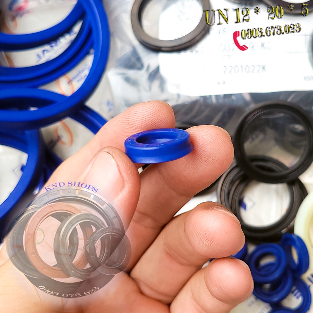 Gioăng phớt thủy lực DZ UN 12*20*5, phớt chắn dầu thủy lực chuyên cho máy đào, máy xúc, cẩu và xe nâng|KND Shops