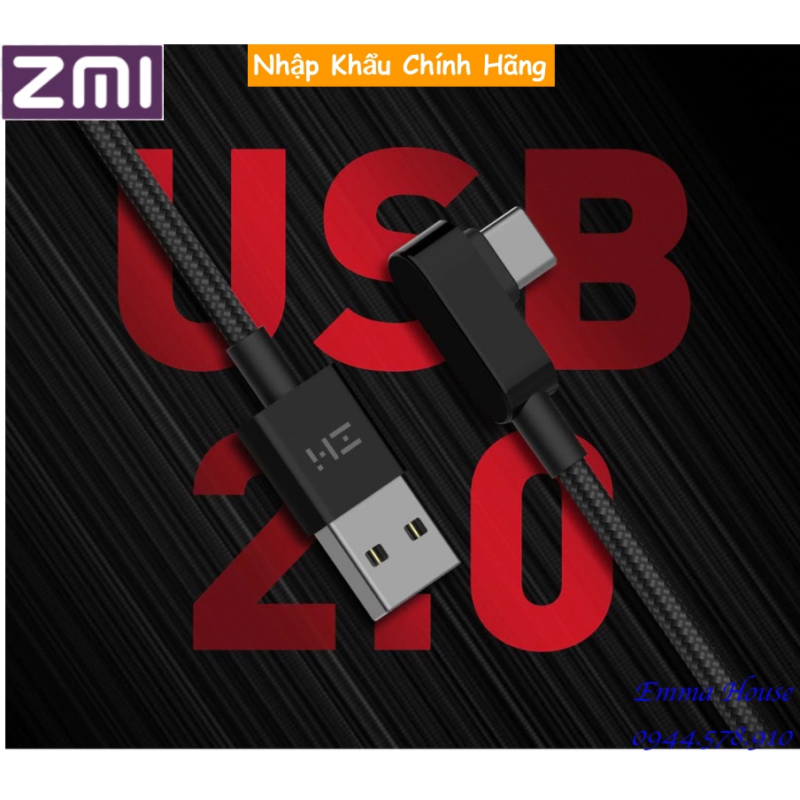 Cáp USB to Type-C truyền dữ liệu nhanh ổn định cho chơi Game, điện thoại Xiaomi ZMI AL755 1.5m