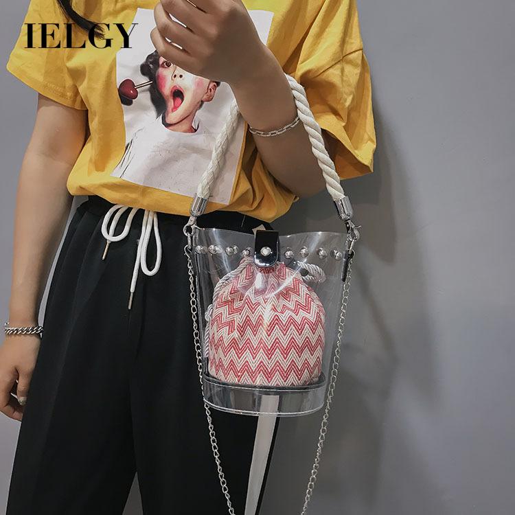 Túi xách IELGY trong suốt thiết kế phong cách đơn giản