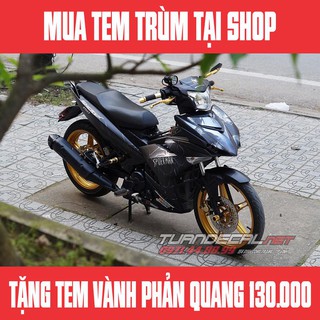 Tem Trùm Exciter 150 spider man đen nhám - Mua tem trùm tặng tem vành phản quang trị giá 130.000