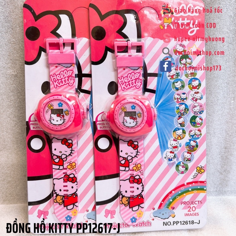 Đồng Hồ Nhựa Chiếu Đèn Hình Minion Doraemon Kitty Spiderman