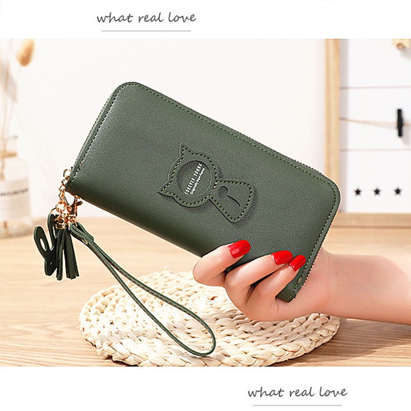 Ví Cầm Tay Nữ Dáng Dài Logo Cánh Bướm - Ví Da Nữ Dáng Dài In Chữ VD006 | BigBuy360 - bigbuy360.vn